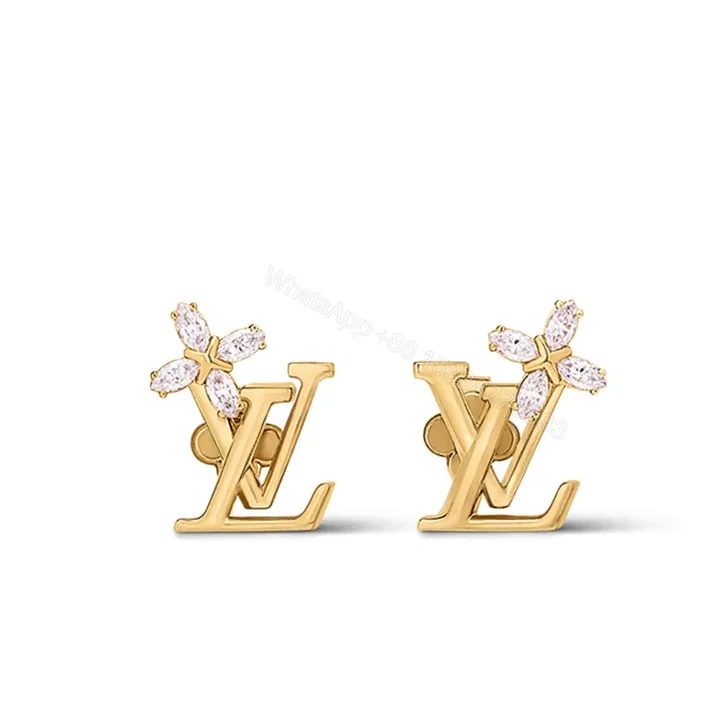View 1 of LOUIS VUITTON LV ICONIC FLOWER EARRINGS GOLD M02116