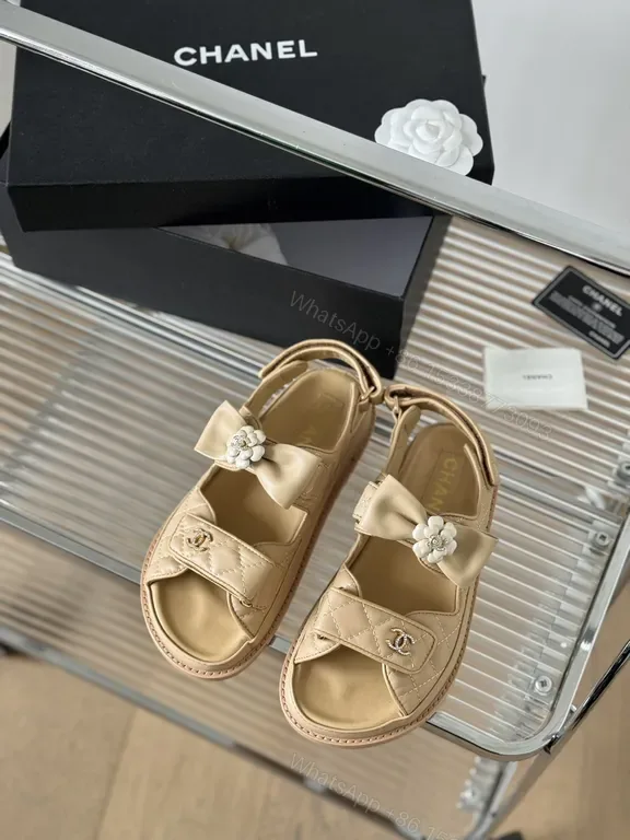 View 1 of Chic Embellished Sandals - Flower Bow Detail for Kids
