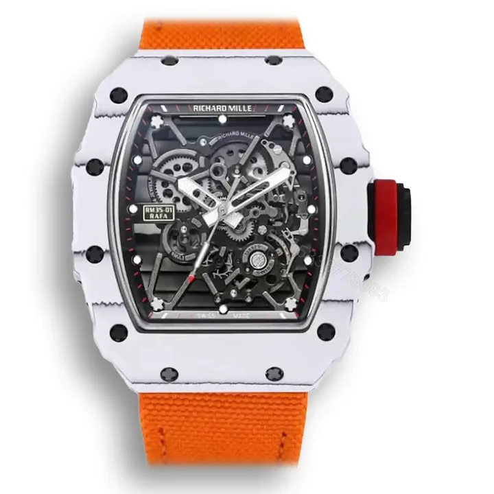 View 1 of Replica Richard Mille RM35-01 BBR Factory Orange Strap