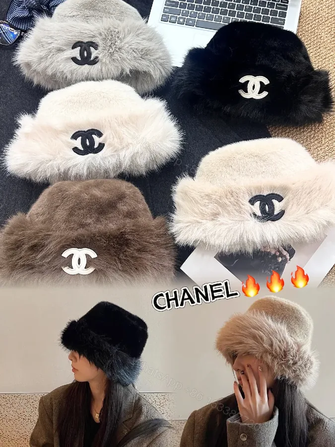 View 1 of Lux Faux Fur Trim Beanie: Timeless Softness & Subtle Logo Accent
