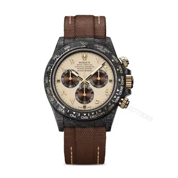 View 1 of Rolex Daytona DiW Super Clone: Desert Eagle Forged Carbon Arabic Dial