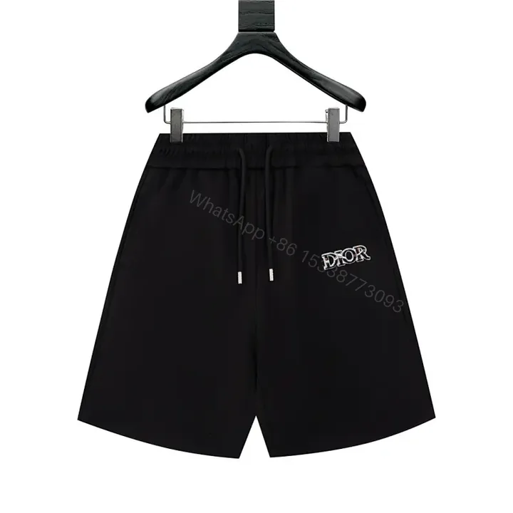 View 1 of Black Drawstring Shorts – Luxury Logo, Modern Casual Style
