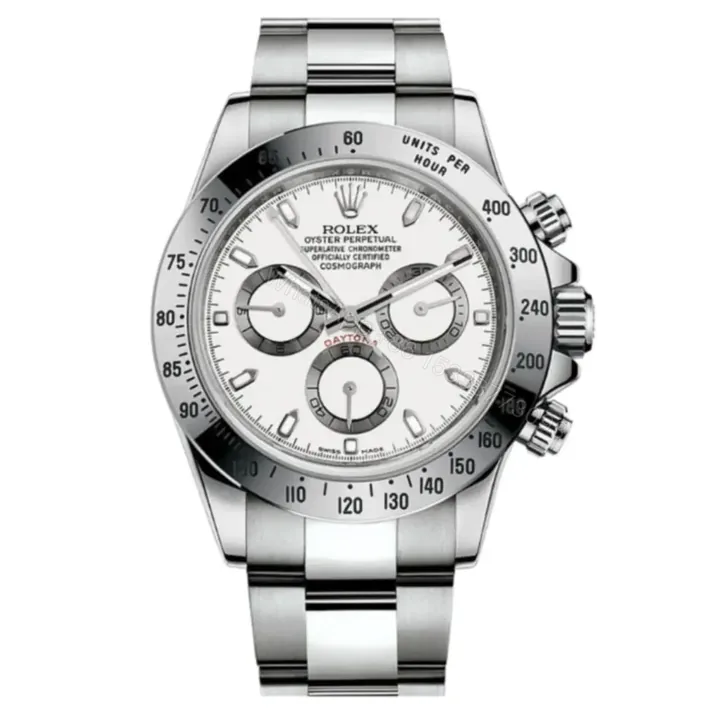 View 1 of Replica Silver Rolex Daytona Swiss Clone model 116520