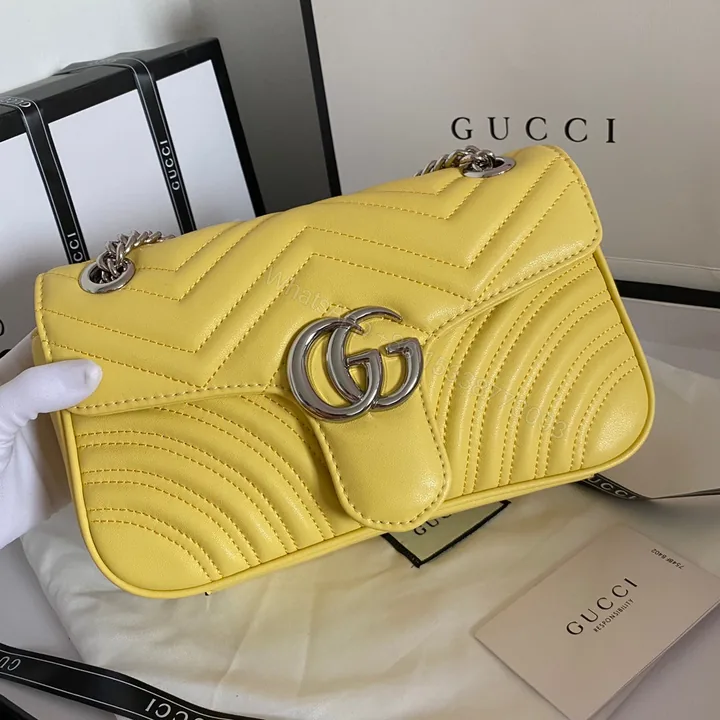 View 1 of Gucci Marmont Small Pastel Yellow