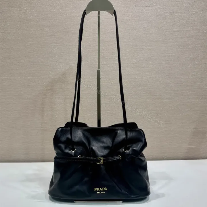 View 1 of 高仿Prada*Dada系列1BG586小羊皮雲朵包黑色小號免檢版