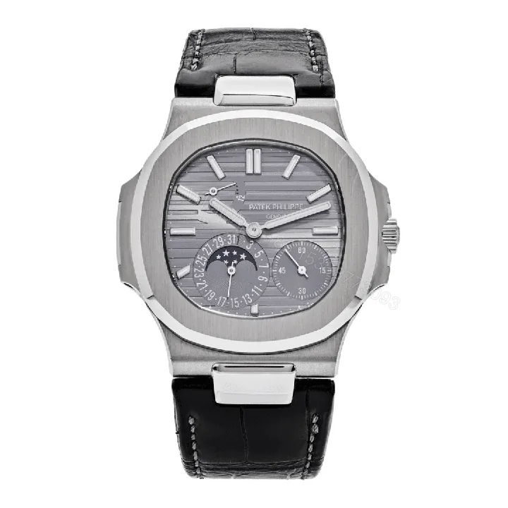View 1 of Patek Philippe 5712 Moon Phase Black Dial Replica