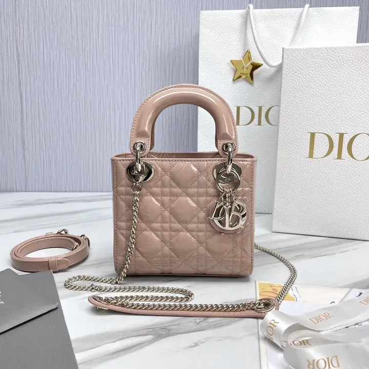 View 1 of Chic Quilted Mini Bag: Leather, Structured, Dior Charms