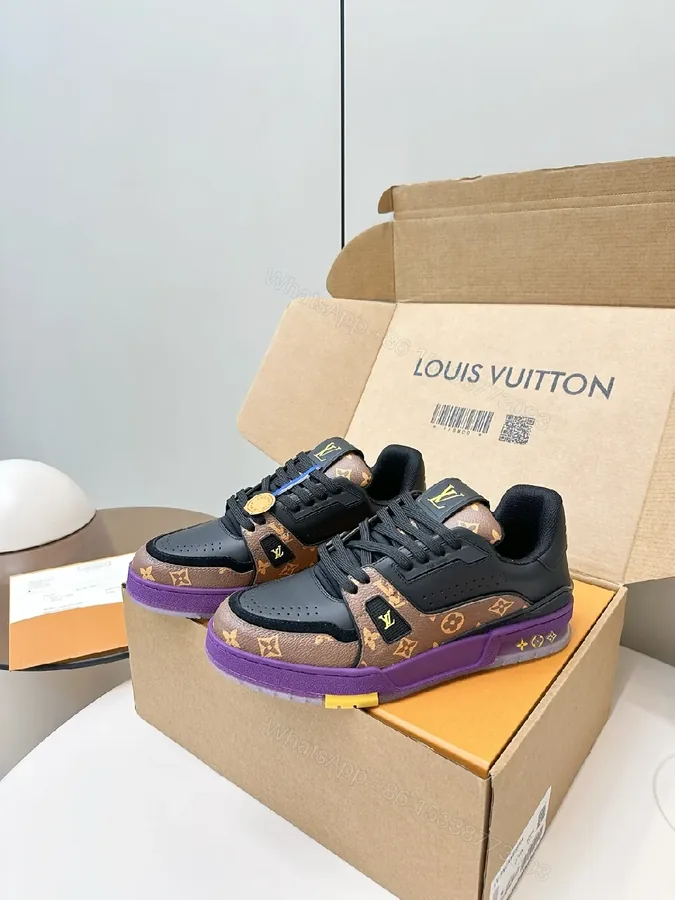 View 1 of Statement-Inspired Luxury Sneakers with Monogram Details