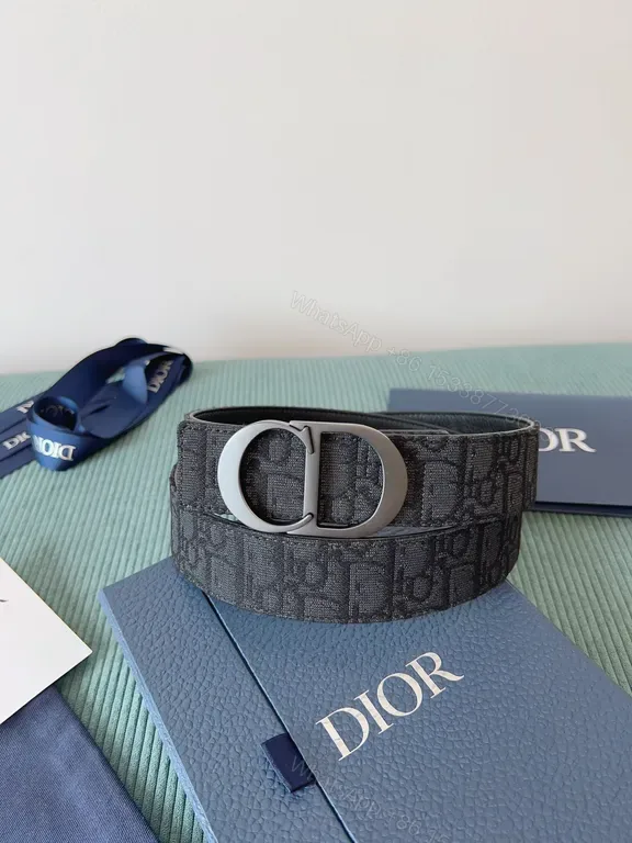 View 1 of Monogram Dior Belt: Subtle Luxury, Palladium Buckle, 2.5cm