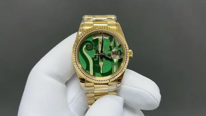 View 1 of Rolex Day-Date Violin Dial Vienna Philharmonic Green Edition Yellow Gold Pattern Bracelet 36mm RLX-DD-VIO-GG36-V2