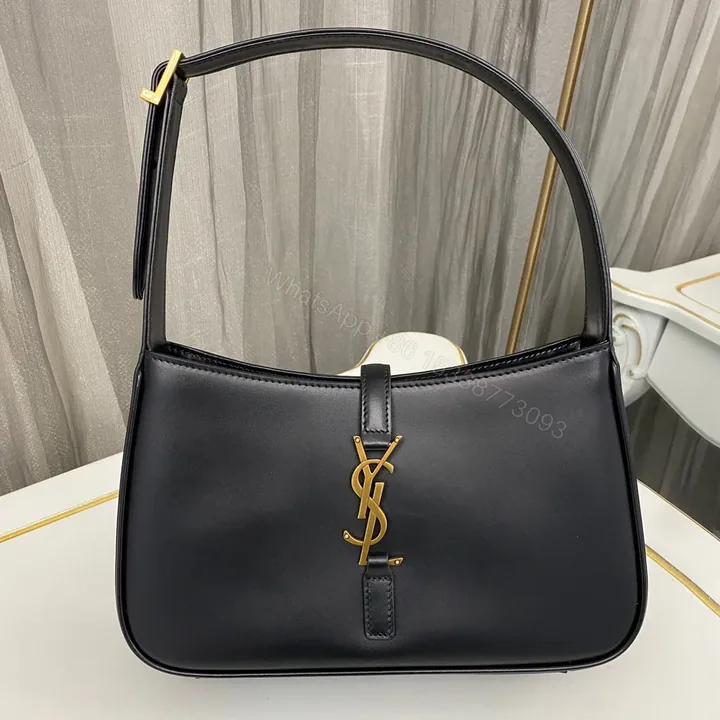 View 1 of Saint Laurent le 5 a 7 mini hobo bag – Black
