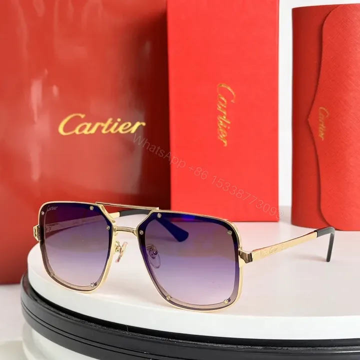 View 1 of Bold Geometry Luxury Sunglasses - Cartier-Inspired, Gradient Lenses