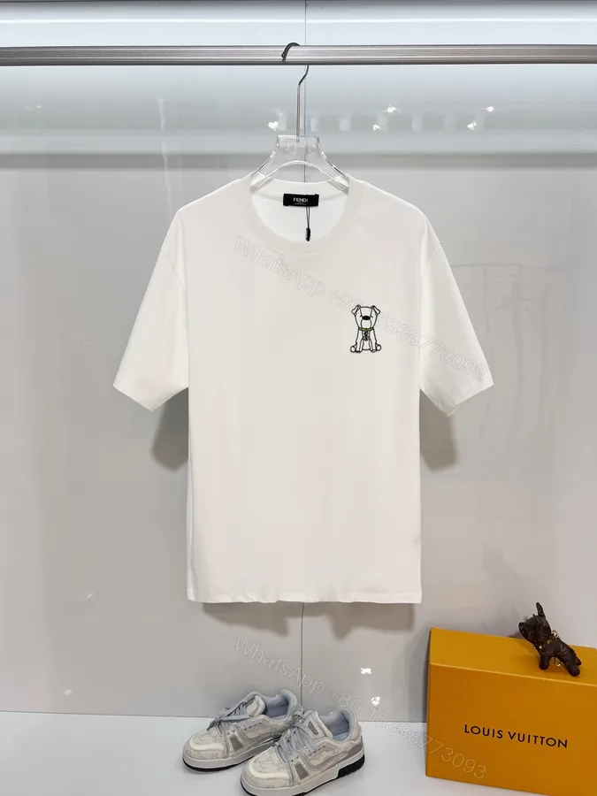 View 1 of FENDI高仿小狗刺繡短袖T恤精品潮流寬鬆款