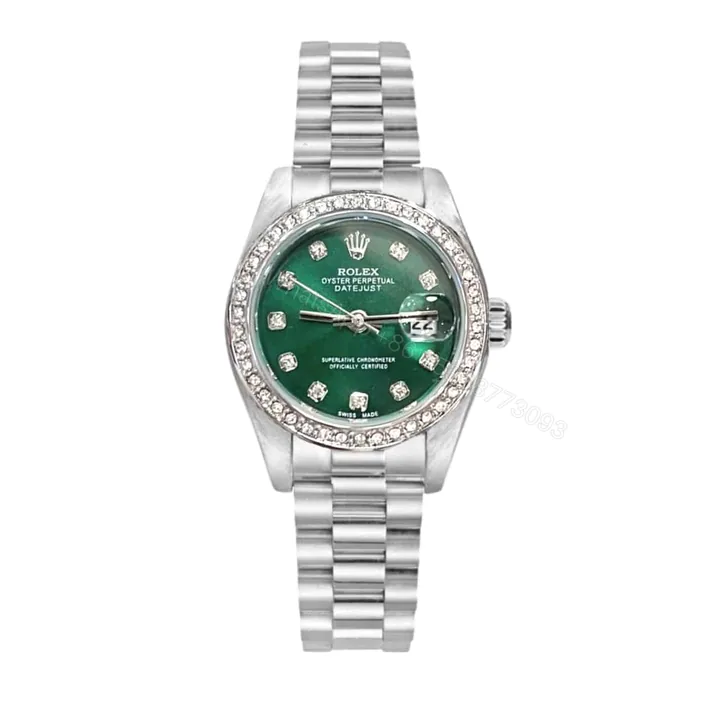 View 1 of Rolex Lady Datejust 28 Silver Jubilee Diamond Dial In Green 31Mm
