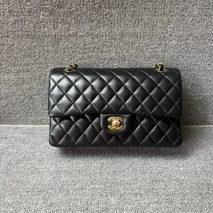 View 1 of Chanel Classic Flap bag Lambskin Black Gold Hardware