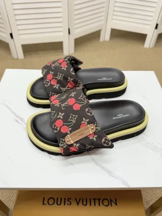 View 1 of Louis Vuitton Cherry Pool Pillow Flat Comfort Mules