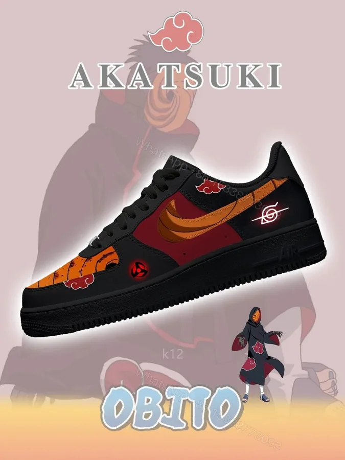 View 1 of Akatsuki Obito No.3 Custom Air Force 1