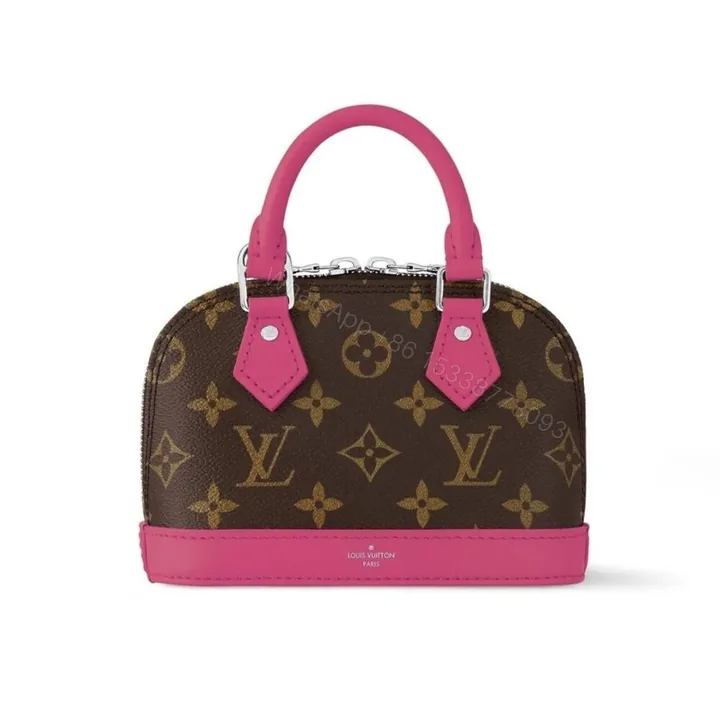 View 1 of Louis Vuitton Mini Alma Monogram Canvas Mix With Pink 18Cm M83206