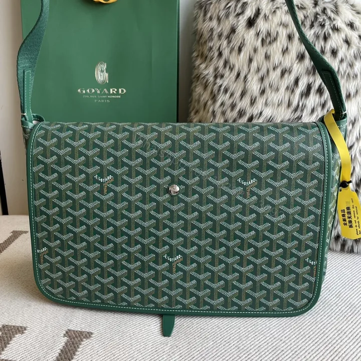 View 1 of 高仿Goyard*Capetien系列CAPETIX郵差包綠色中號免檢版