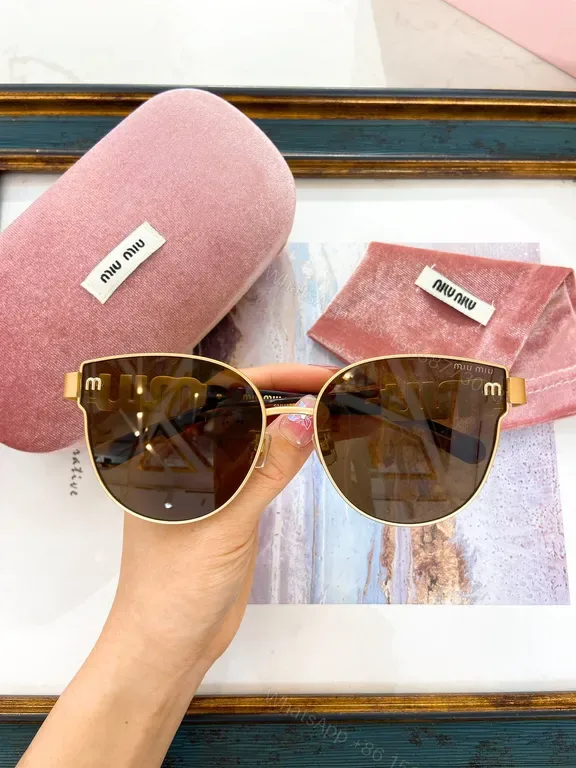 View 1 of Gold-Brown Frame Chic Luxe Sunglasses with All-Day Comfort