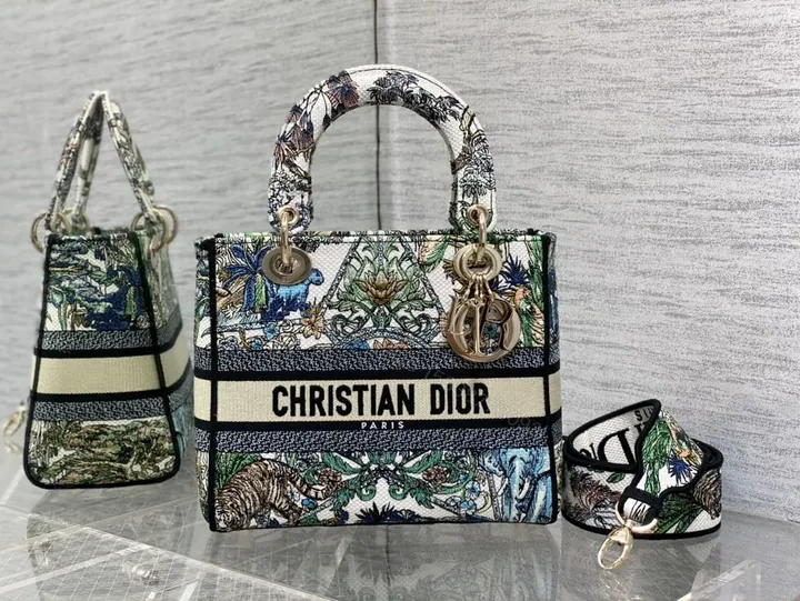 View 1 of Emerald Dior Floral Jacquard Satchel â€“ Couture Style Bag