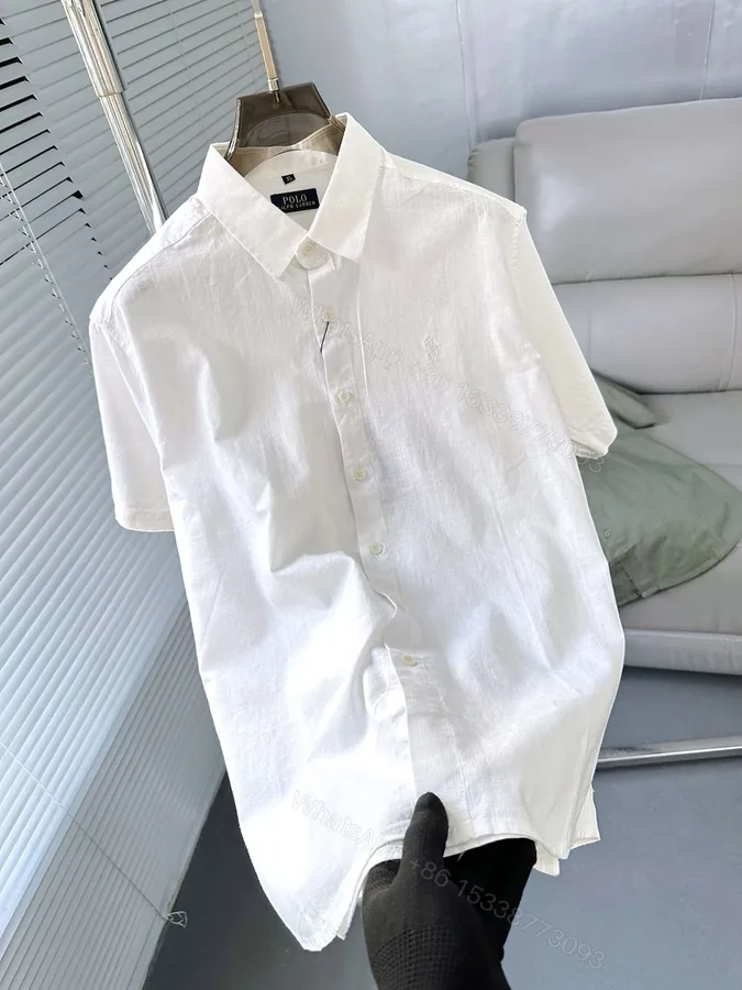 View 1 of Ralph Lauren Premium Imported Linen Shirt White First Copy | AAA+ Replica