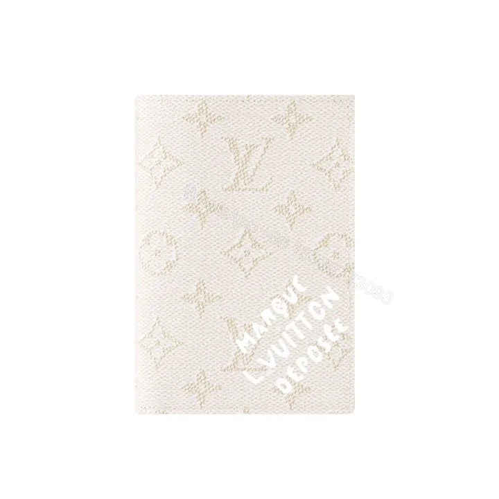 View 1 of Louis Vuitton Passport Cover Monogram Heritage Off White 14Cm M15075