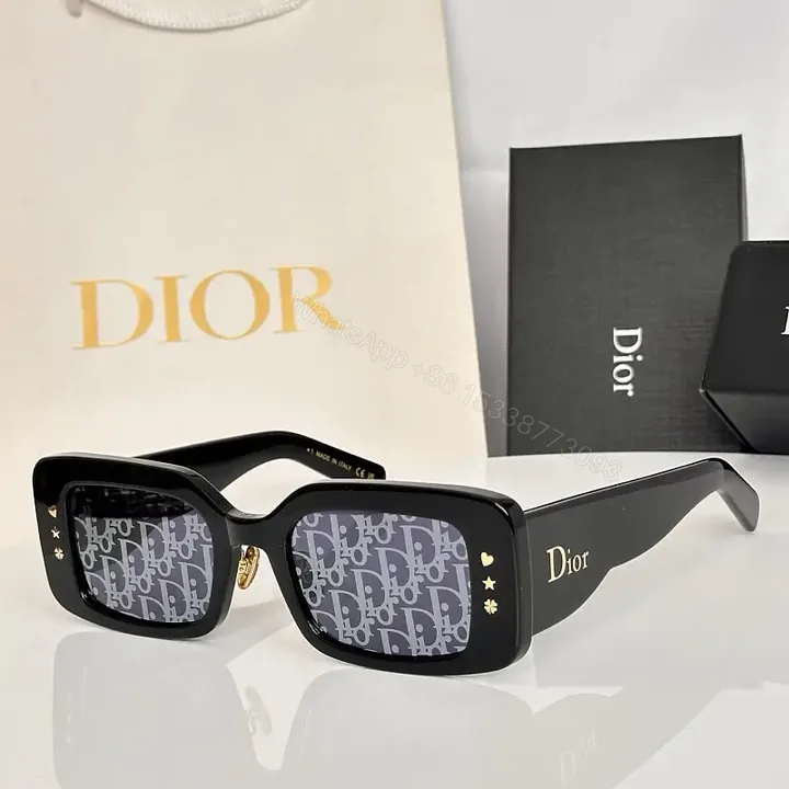 View 1 of Bold Black Square Sunglasses – Glossy Frame, Luxury Comfort