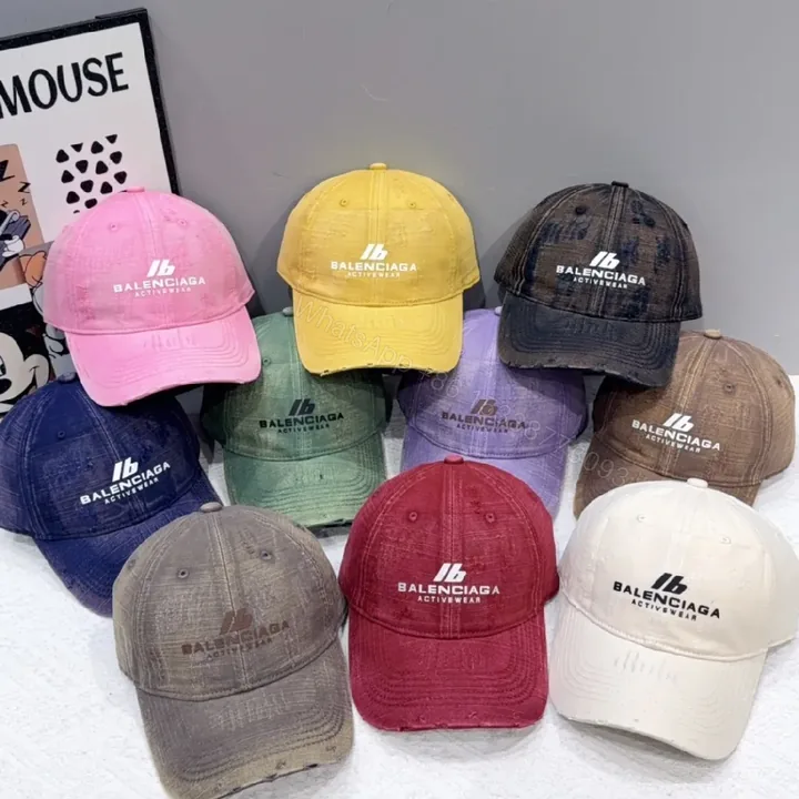 View 1 of Color-Block Cap: Premium Textured Embroidered Visor Cap