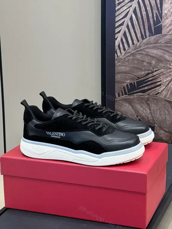 View 1 of Valentino Garavani High-Top Sneakers: Luxe Matte/Patent Finish