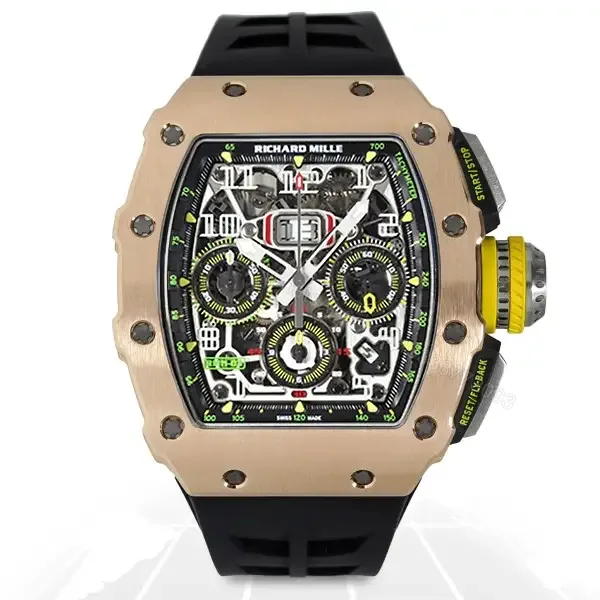 View 1 of Richard Mille RM11-03 Replica Rose Gold Flyback Chronograph
