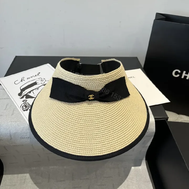 View 1 of Structured Sun-Kissed Visor: Couture-Inspired Wide-Brim Hat