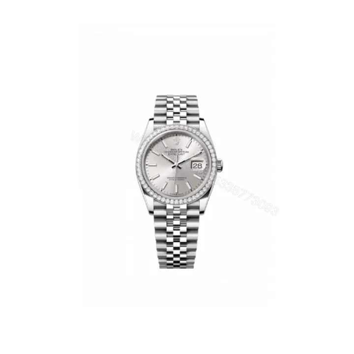 View 1 of Rolex Datejust 116284 Diamond Bezel Silver Dial Super Clone