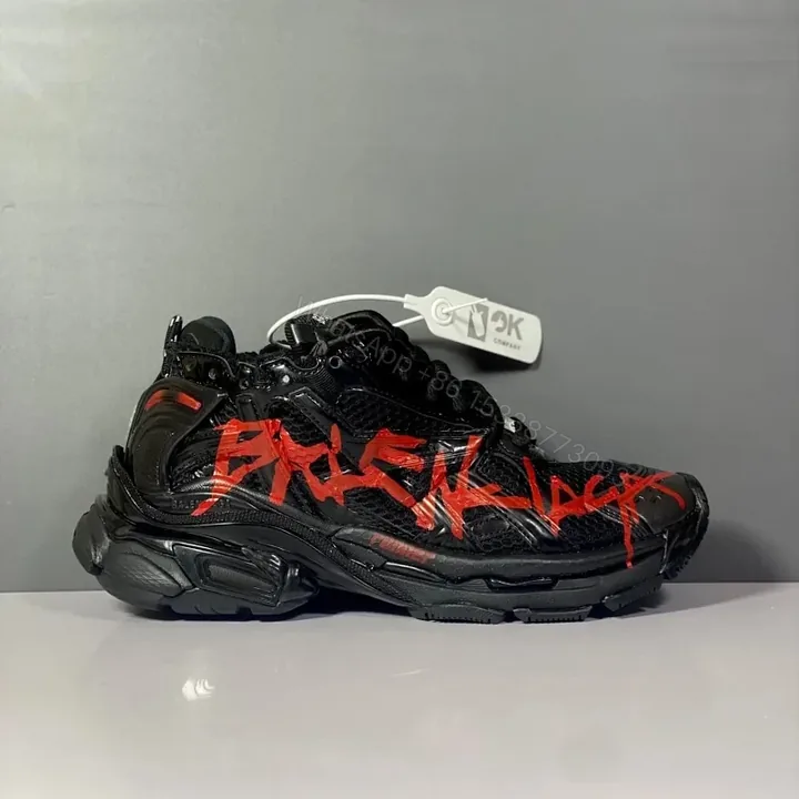 View 1 of Balenciaga Runner Graffiti Black Red