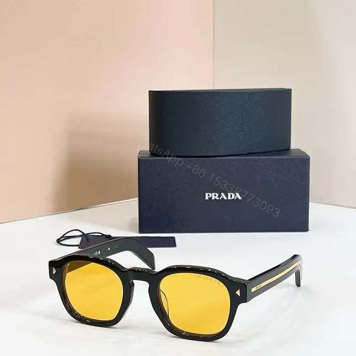 View 1 of Black Frame Amber Lens Sunglasses – Everyday Luxury, Subtle Designer Edge
