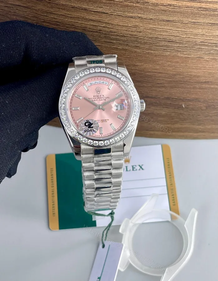 View 1 of Rolex Day-Date Ring Diamond Pink 40MM Automatic