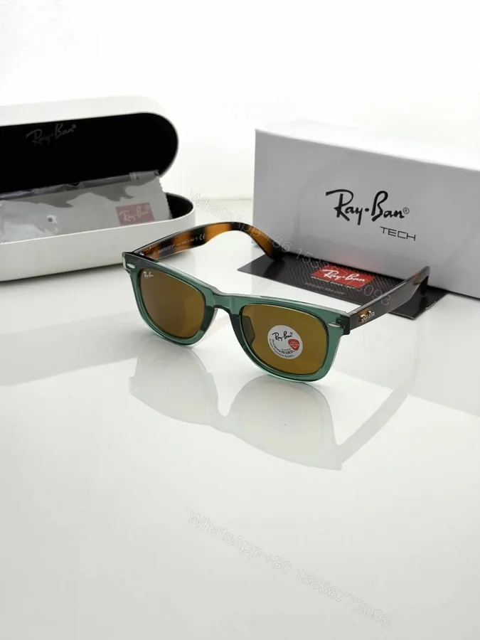 View 1 of First Copy RayBan 2140 Tiger Green Brown Sunglasses