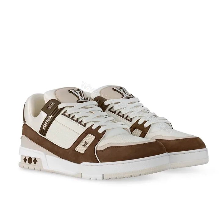 View 1 of Louis Vuitton LV Trainer Sneaker Brown 1ABLVB