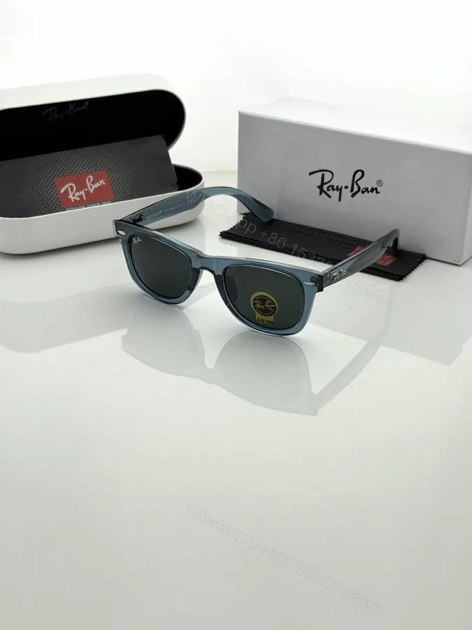 View 1 of First Copy Ray-Ban 2140 Blue Black Sunglasses Premium Glass Quality UV Protected
