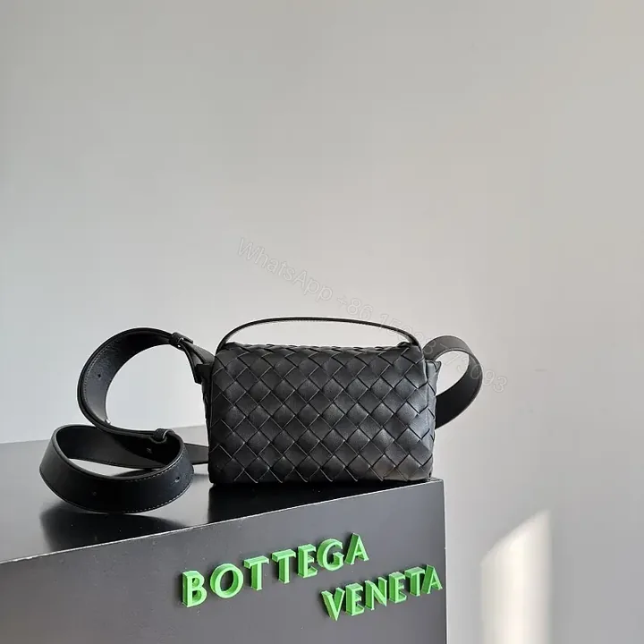 View 1 of Compact braided leather crossbody bag — timeless everyday luxury