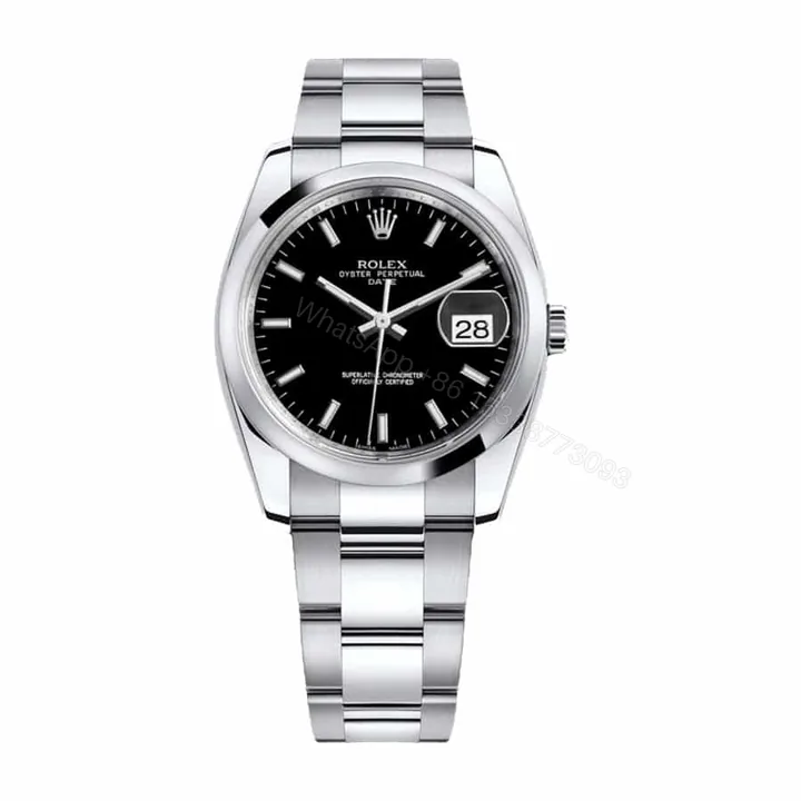 View 1 of Rolex Datejust 115200-0004 Super Clone : Smooth Bezel Black Dial 36mm