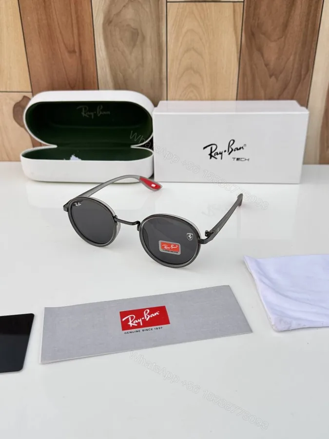 View 1 of First Copy Rayban 02 Grey Black Stylish Luxury Sunglasses Online