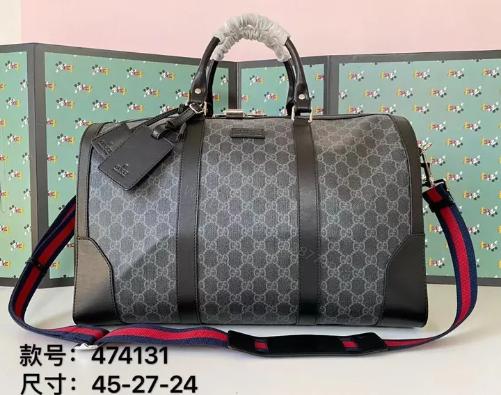 View 1 of Soft GG Supreme Monogram Web Carry On Duffle Bag – Dubai Fashion LUX