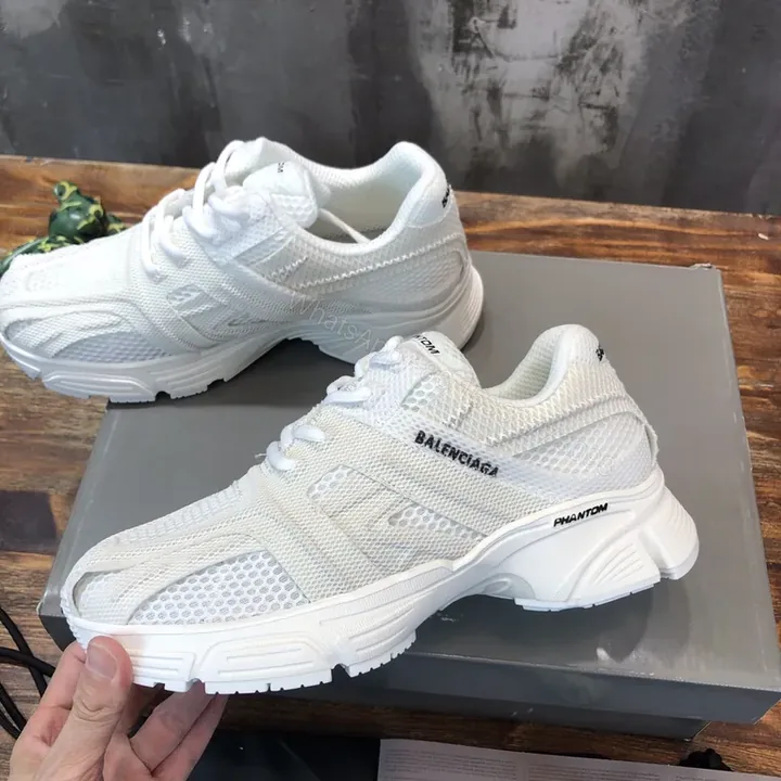 View 1 of Balanced Phantom White Sneakers: Luxury All-Day Comfort