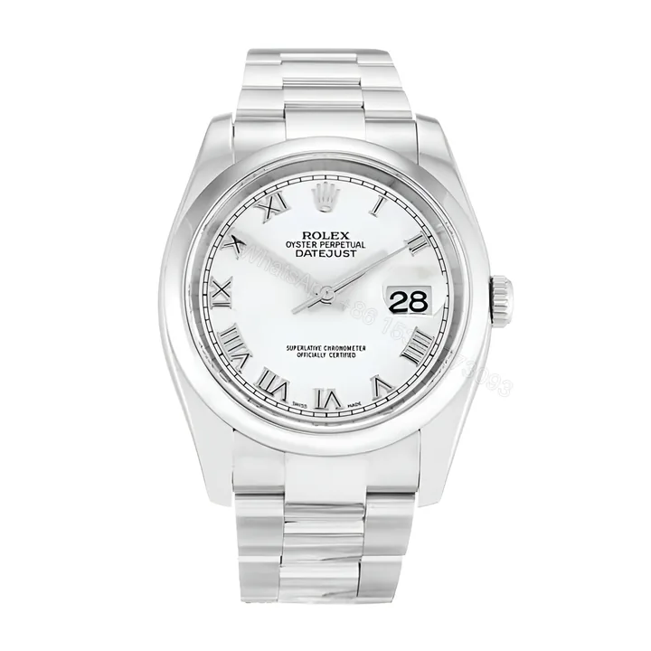 View 1 of Rolex Oyster Perpetual Datejust White Dial 116200 Replica