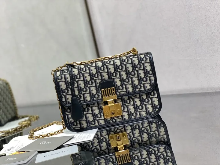 View 1 of Chic Monogram Mini Bag with Gold Hardware - Designer-Inspired