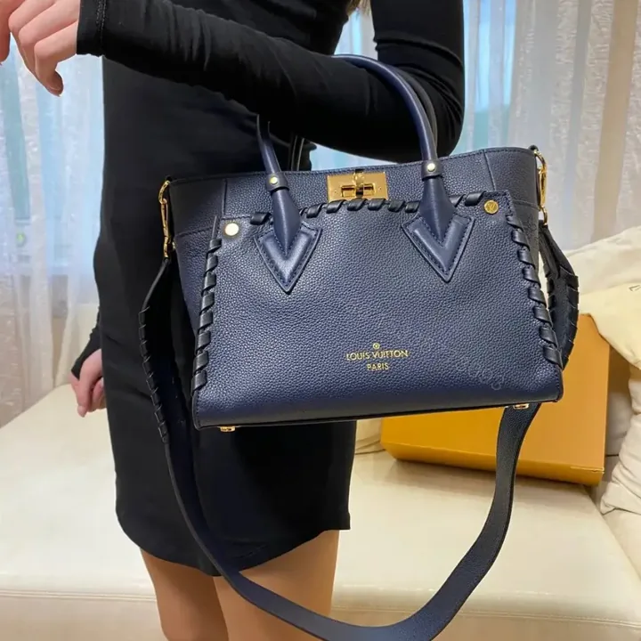View 1 of Louis Vuitton LV On My Side Like Auth Black Handbags 25x20cm