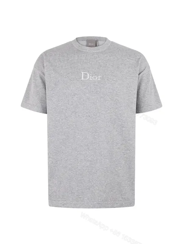 View 1 of Gray Cottonoversize Dior Logo T-shirt