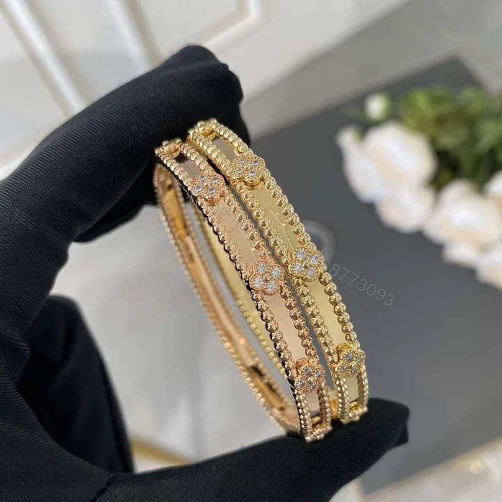 View 1 of Van Cleef & Arpels Perlee Clover Bracelet Diamond Small