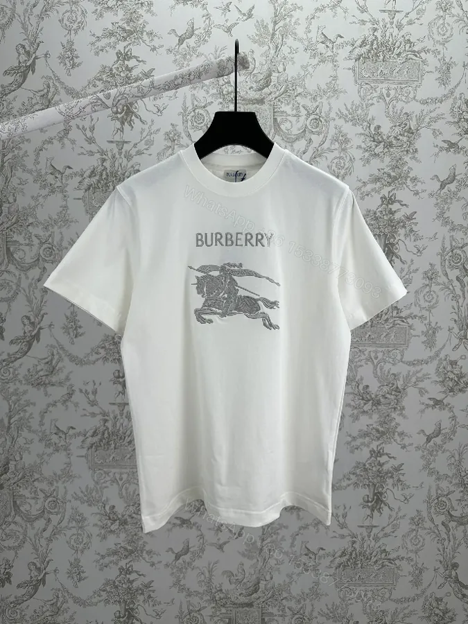 View 1 of Heritage Horse Graphic Tee – Cotton, Relaxed Fit, White/Gray